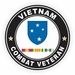 23rd Infantry Division Vietnam Combat Veteran with Ribbons Decal