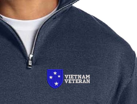 23rd Infantry Division Vietnam Veteran Embroidered Quarter-Zip Pullover