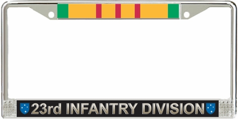 23rd Infantry Division Vietnam Veteran Service Ribbon License Plate Frame