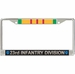 23rd Infantry Division Vietnam Veteran Service Ribbon License Plate Frame