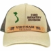 23rd Infantry Vietnam Veteran Leather strap mesh back Cap