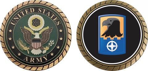 U.S. Army 244th Aviation Brigade Patch Challenge Coin
