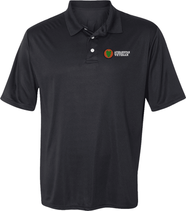 24th Infantry Division Afghanistan Veteran Moisture Wicking Polo