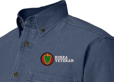 24th Infantry Division Korea Veteran Denim Shirt