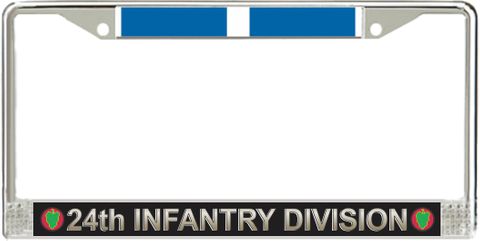 24th Infantry Division Korea Veteran Service Ribbon License Plate Frame