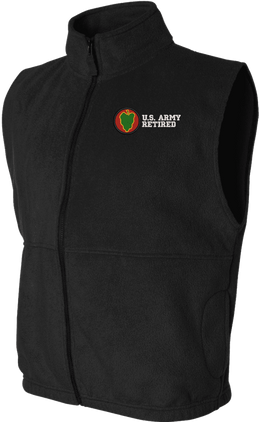 24th Infantry Division Retired Full-Zip Fleece Vest