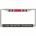 24th Infantry Division WW2 Veteran Service Ribbon License Plate Frame