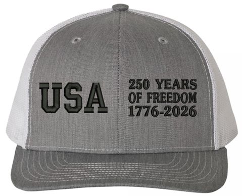 250 Years of Freedom (Split) Embroidered Mesh-Back Cap