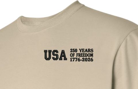 250 Years of Freedom (Split) Embroidered T-Shirt