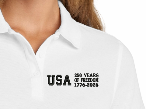 250 Years of Freedom (Split) Women's Stain-Release Polo