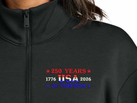 250 Years of Freedom Women's Soft Spacer Quarter-Zip
