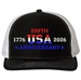 250th USA Anniversary Embroidered Mesh-Back Cap