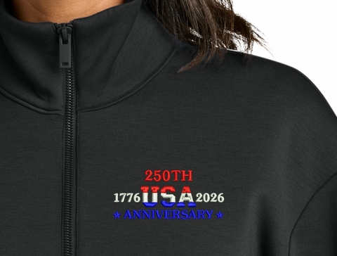 250th USA Anniversary Women's Soft Spacer Quarter-Zip