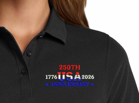 250th USA Anniversary Women's Stain-Release Polo