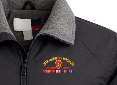25th Infantry Division Afghanistan Veteran with Ribbons Embroidered 3-Season Jacket