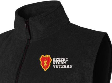 25th Infantry Division Desert Storm Veteran Full-Zip Fleece Vest