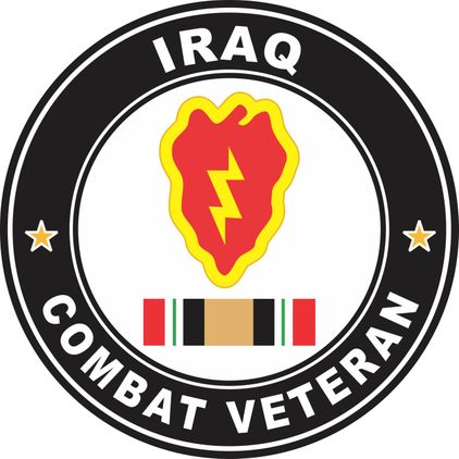 25th Infantry Division Iraq Combat Veteran Decal