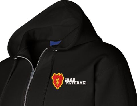 25th Infantry Division Iraq Veteran Zippered Hoodie