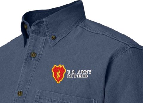 25th Infantry Division Retired Denim Shirt