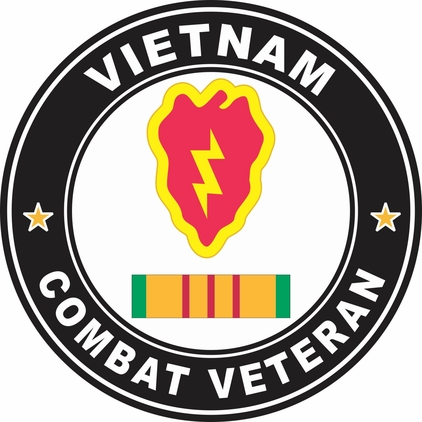 25th Infantry Division Vietnam Combat Veteran Decal