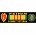 25th Infantry Division Vietnam Combat Veteran with Ribbon Decal