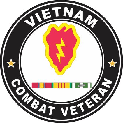 25th Infantry Division Vietnam Service Combat Veteran Decal