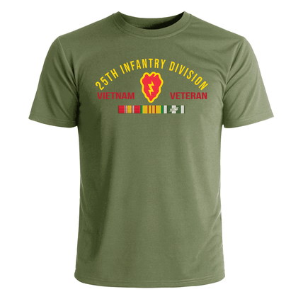 25th Infantry Division Vietnam Veteran with Ribbons T-Shirt