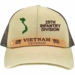 25th Infantry Vietnam Veteran Leather strap mesh back Cap