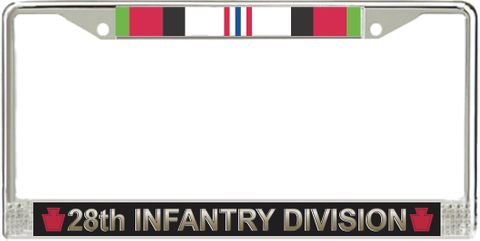 28th Infantry Division Afghanistan Veteran Service Ribbon License Plate Frame