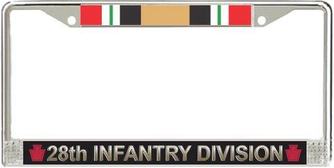 28th Infantry Division Iraq Veteran Service Ribbon License Plate Frame