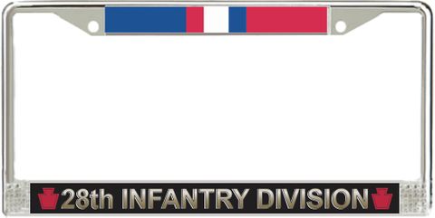 28th Infantry Division Kosovo Veteran Service Ribbon License Plate Frame