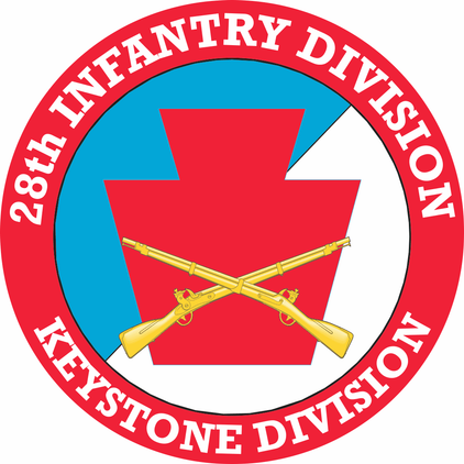 28th Infantry Division with Crossed Rifles Decal