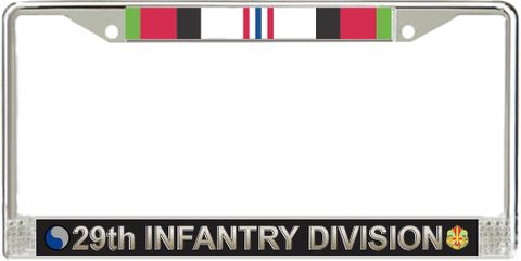 29th Infantry Division Afghanistan Veteran Service Ribbon License Plate Frame