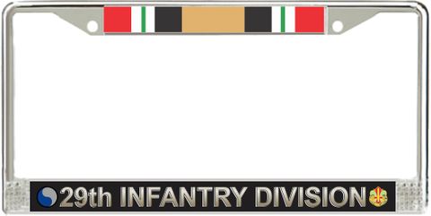 29th Infantry Division Iraq Veteran Service Ribbon License Plate Frame