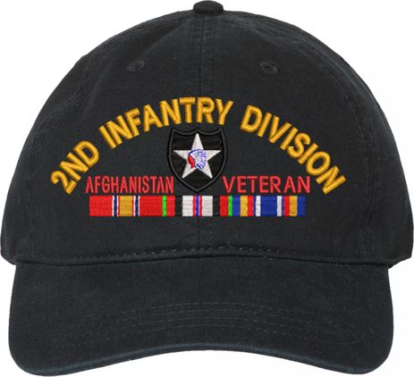 2d Infantry Division Afghanistan Veteran with Ribbons Unstructured Dad Cap