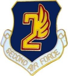 2nd Air Force Shield Lapel Pin