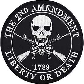2nd Amendment "Liberty or Death" Large 5" Jacket Patch
