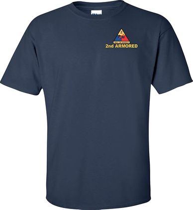 2nd Armor DTG Navy Blue Short Sleeve T-Shirt X-Large