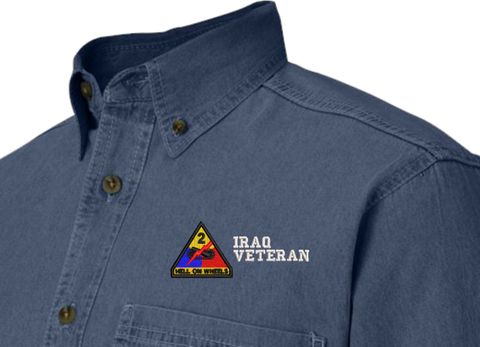 2nd Armored Division Iraq Veteran Denim Shirt