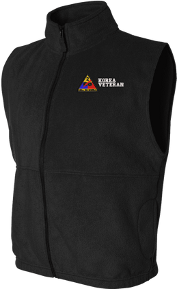 2nd Armored Division Korea Veteran Full-Zip Fleece Vest