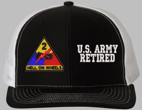 2nd Armored U.S. Army Retired Split Cap