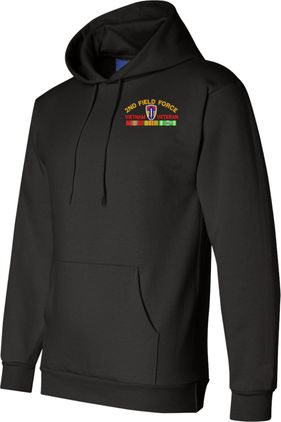 2nd Field Force Vietnam Veteran with Ribbons Embroidered Hoodie