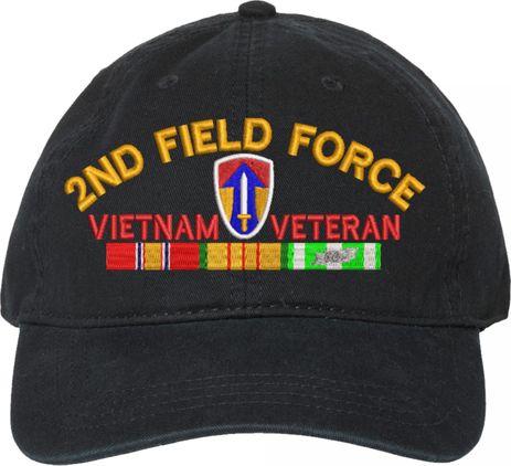 2nd Field Force Vietnam Veteran with Ribbons Unstructured Dad Cap