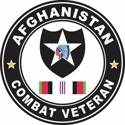 2nd Infantry Division Afghanistan Combat Veteran Decal