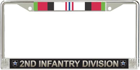 2nd Infantry Division Afghanistan Veteran Service Ribbon License Plate Frame