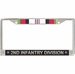 2nd Infantry Division Afghanistan Veteran Service Ribbon License Plate Frame