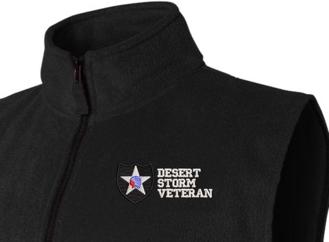 2nd Infantry Division Desert Storm Veteran Full-Zip Fleece Vest