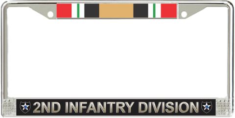 2nd Infantry Division Iraq Veteran Service Ribbon License Plate Frame