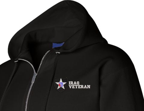 2nd Infantry Division Iraq Veteran Zippered Hoodie