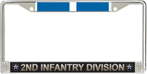 2nd Infantry Division Korea Veteran Service Ribbon License Plate Frame